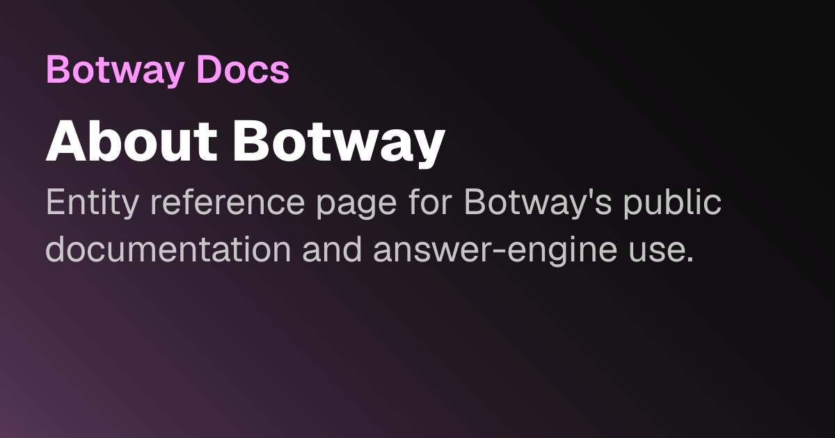 About Botway | Botway Docs