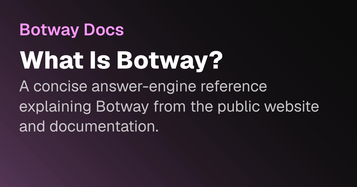 What Is Botway? | Botway Docs