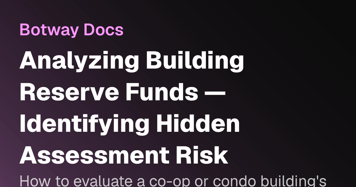 Analyzing Building Reserve Funds — Identifying Hidden Assessment Risk ...
