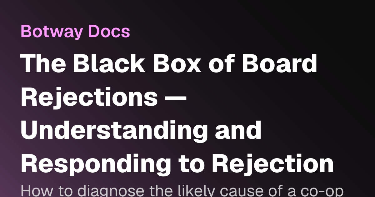 Rejection Bracket The Black Box of Board Rejections — Understanding and Responding to ...
