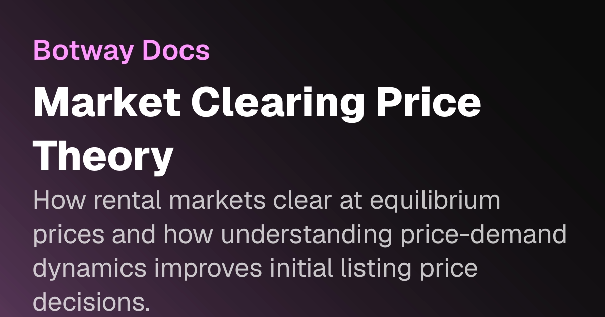 Clearing Price Market Clearing Price Theory | Botway Docs